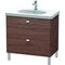 Duravit Waschtischunterbau BRIOSO Griffe chr 693x820x469mm nussbaum dunkel