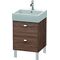 Duravit Waschtischunterbau BRIOSO Griffe chr 570x484x459mm nussbaum dunkel