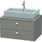 Duravit Konsolenunterschrank BRIOSO Griffe chrom 442x820x550mm basalt matt