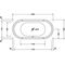 Duravit Oval-Badewanne STARCK 1900x900mm, 2 Rückenschrägen weiß