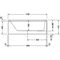 Duravit Rechteck-Badewanne VERO 1700x750mm, 1 Rückenschräge links weiß