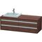 Duravit Waschtischunterbau KETHO 550x1400x496mm WT links nussbaum dunkel