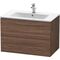 Duravit Waschtischunterbau L-CUBE 820x481x550mm nussbaum dunkel