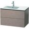 Duravit Waschtischunterbau L-CUBE 550x820x481mm Be links eiche kaschmir