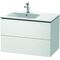 Duravit Waschtischunterbau L-CUBE 550x820x481mm, Becken links weiß matt
