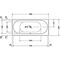 Duravit Rechteck-Badewanne DARLING NEW 1800x800mm, 2 Rückenschrägen weiß