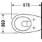 Duravit Wand-WC DURAPLUS COLOMBA tief, 360x575mm bahamabeige