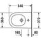 Duravit Wand-Bidet STARCK 2 m ÜL HLB 370x540mm 1 Hahnloch weiß