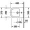 Duravit Wand-Bidet DURASTYLE COMPACT m ÜL HLB 370x480mm 1 Hahnloch weiß