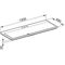 Keuco Mineralguss-WT ROYAL REFLEX m 3L-Boh we alpin 1300x30x490mm KEUCO