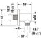 Duravit Wandanschlussbogen eckige Rosette chrom