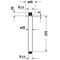 Duravit Brausearm Deckenans. runde Rosette 225mm chrom