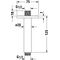 Duravit Brausearm Deckenans. eckige Rosette 125mm chrom