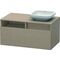 Duravit Waschtischunterbau DURASTYLE 550x1000x500mm Ausschnitt rechts leinen