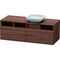 Duravit Waschtischunterbau DURASTYLE 550x1400x500mm Auss re nussbaum dunkel