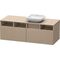 Duravit Waschtischunterbau DURASTYLE 550x1400x500mm Ausschnitt rechts leinen
