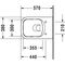 Duravit Wand-WC P3 Comforts RIMLESS tief, 380x570mm HygieneGlaze weiß