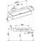 Keuco Mineralguss-Doppel-WT EDITION 90 1208x205x535mm we m 2x3L-Boh KEUCO