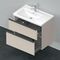 Duravit Waschtischunterbau D-NEO 625x784x452mm 1 Ausz. 1 Schubk. taupe