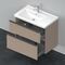 Duravit Waschtischunterbau D-NEO 625x784x452mm 1 Ausz. 1 Schubk. leinen