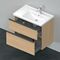 Duravit Waschtischunterbau D-NEO 625x784x452mm 1 Ausz. 1 Schubk. Ei natur