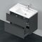 Duravit Waschtischunterbau D-NEO 625x784x452mm 1 Ausz. 1 Schubk. grap ma