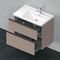 Duravit Waschtischunterbau D-NEO 625x784x452mm 1 Ausz. 1 Schubk. leinen