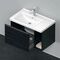 Duravit Waschtischunterbau D-NEO 625x784x452mm 1 Ausz. Regal seitl Ei sw