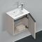 Duravit Waschtischunterbau D-NEO 440x410x274mm 1 Tür Türanschl re taupe
