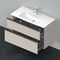 Duravit Waschtischunterbau D-NEO 1 Ausz. 1 Schubk. 625x1010x462mm taupe