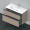 Duravit Waschtischunterbau D-NEO 1 Ausz. 1 Schubk. 625x1010x462mm leinen