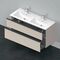 Duravit Waschtischunterbau D-NEO 625x1280x462mm 1 Ausz. 1 Schubk. taupe