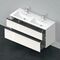 Duravit Waschtischunterbau D-NEO 625x1280x462mm 1 Ausz. 1 Schubk. we hgl