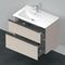 Duravit Waschtischunterbau D-NEO 625x810x462mm 1 Ausz. 1 Schubk. taupe