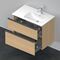 Duravit Waschtischunterbau D-NEO 625x810x462mm 1 Ausz. 1 Schubk. Ei natur