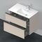 Duravit Waschtischunterbau D-NEO 625x810x462mm 1 Ausz. 1 Schubk. taupe