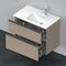 Duravit Waschtischunterbau D-NEO 625x810x462mm 1 Ausz. 1 Schubk. leinen