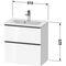 Duravit Waschtischunterbau D-NEO Compact 1 Ausz. 1 Schubk. 625x610x372mm taupe
