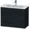Duravit Waschtischunterbau D-NEO Compact 1 Ausz. 1 Schubk. 625x810x372mm Ei sw