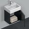 Duravit Waschtischunterbau D-NEO 440x434x322mm 1 Tür Türanschl re Ei sw