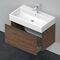 Duravit Waschtischunterbau D-NEO 1 Auszug 440x784x442mm nussbaum dunkel