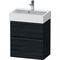 Duravit Waschtischunterbau D-NEO Compact 625x584x372mm 1 Ausz. 1 Schubk. Ei sw