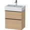 Duravit Waschtischunterbau D-NEO Compact 625x584x372mm 1 Ausz. 1 Schubk. Ei natu