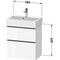 Duravit Waschtischunterbau D-NEO Compact 625x584x372mm 1 Ausz. 1 Schubk. grap ma