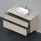 Duravit Waschtischunterbau D-NEO 2 Schubkästen 644x1200x550mm taupe