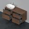 Duravit Waschtischunterbau D-NEO 644x1400x550mm 4 Schubk Be li NB dunkel