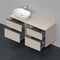 Duravit Waschtischunterbau D-NEO 644x1400x550mm 4 Schubk Be links taupe