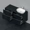 Duravit Waschtischunterbau D-NEO 644x1400x550mm 4 Schubk Be re Ei schwarz