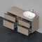 Duravit Waschtischunterbau D-NEO 644x1400x550mm 4 Schubk Be rechts leinen