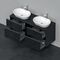 Duravit Waschtischunterbau D-NEO 644x1400x550mm 4 Schubk Be beids Ei sw